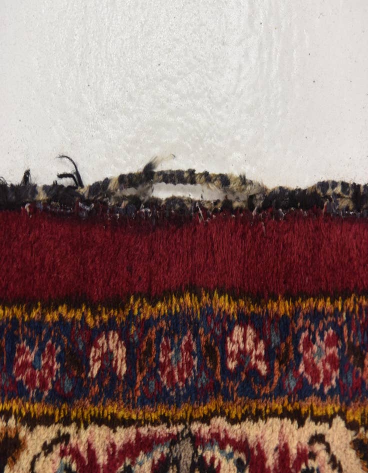 Detail image of  9' 8 x 12' 6  Hand Knotted Mashad Persian Wool Rug