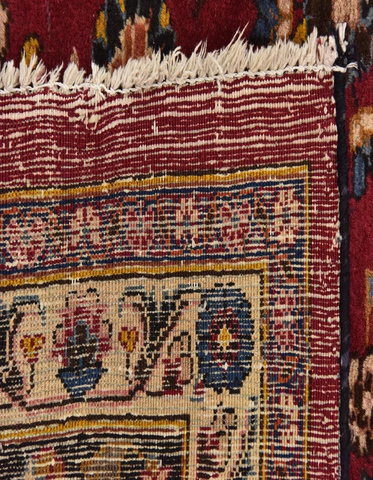 Detail image of  9' 8 x 12' 6  Hand Knotted Mashad Persian Wool Rug