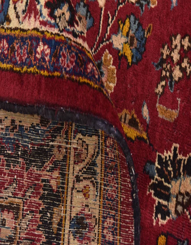 Detail image of  9' 8 x 12' 6  Hand Knotted Mashad Persian Wool Rug