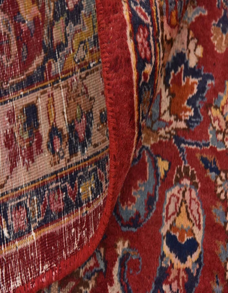 Detail image of  9' 9 x 12'  Hand Knotted Mashad Persian Wool Rug