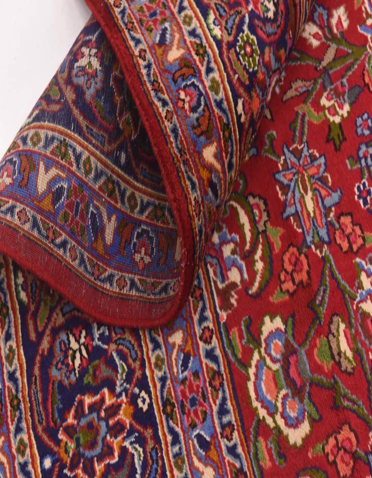 Detail image of  9' 8 x 12' 8  Hand Knotted Mashad Persian Wool Rug