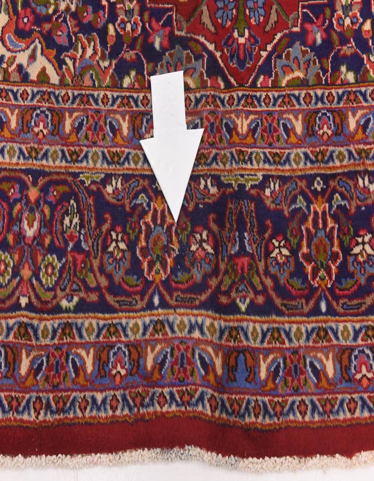 Detail image of  9' 8 x 12' 8  Hand Knotted Mashad Persian Wool Rug