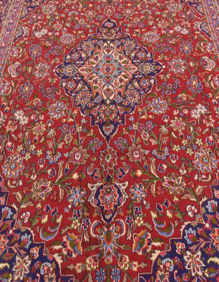 Detail image of  9' 8 x 12' 8  Hand Knotted Mashad Persian Wool Rug