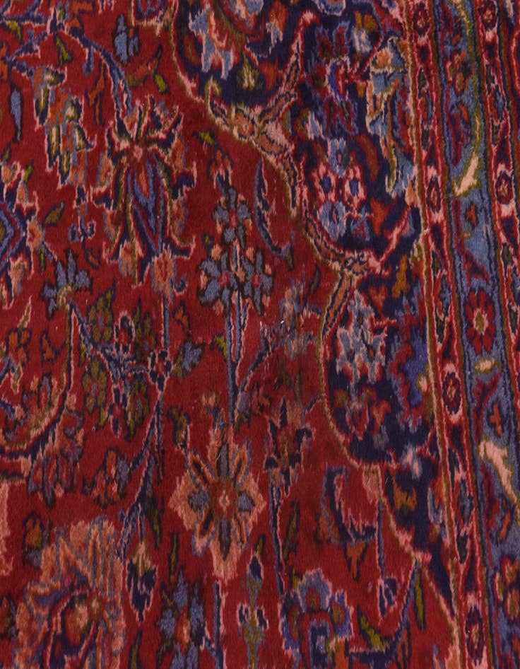 Detail image of  10' x 12' 10  Hand Knotted Mashad Persian Wool Rug