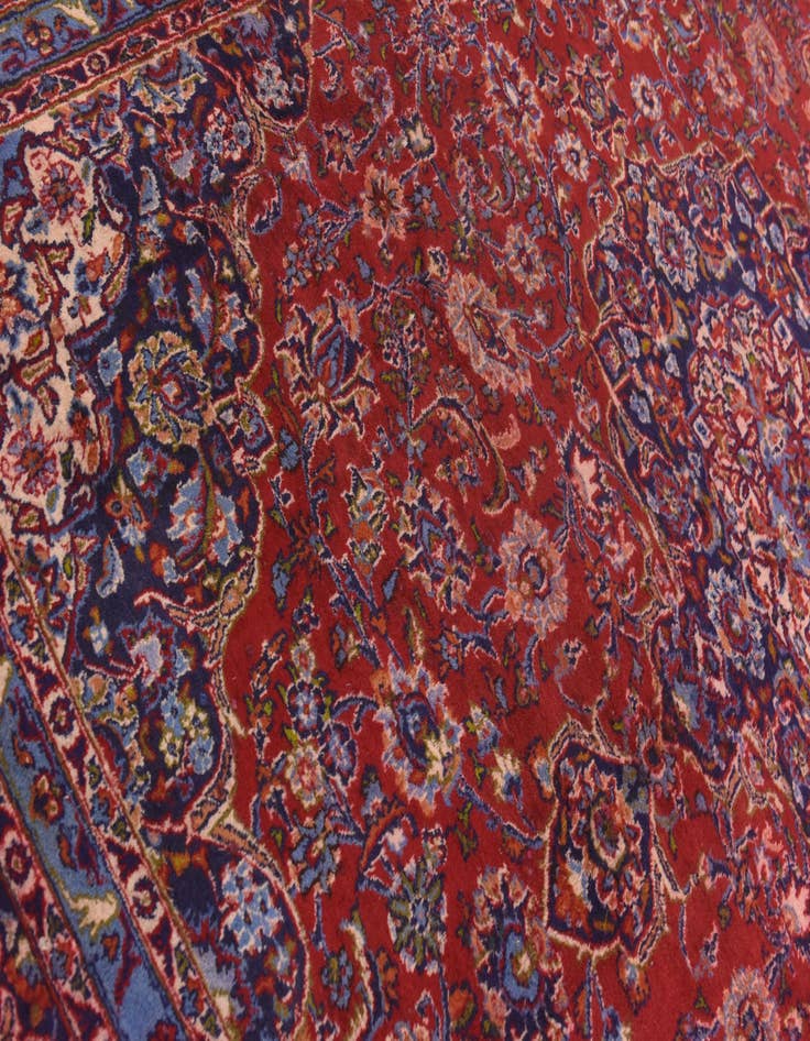 Detail image of  10' x 12' 10  Hand Knotted Mashad Persian Wool Rug