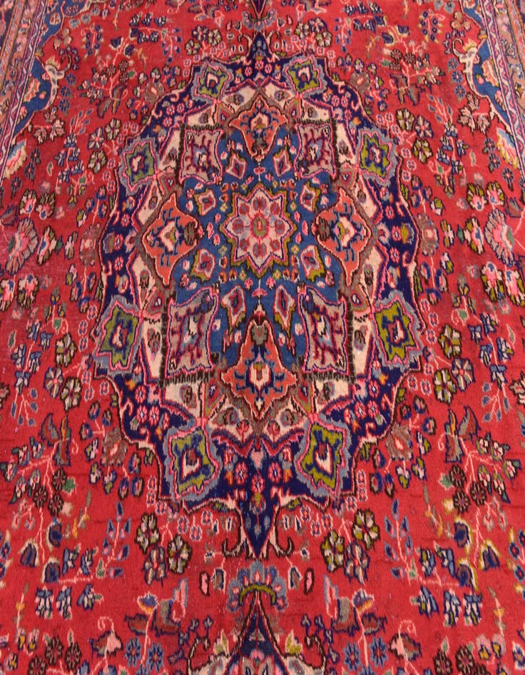 Detail image of  9' 6 x 12' 5  Hand Knotted Mashad Persian Wool Rug