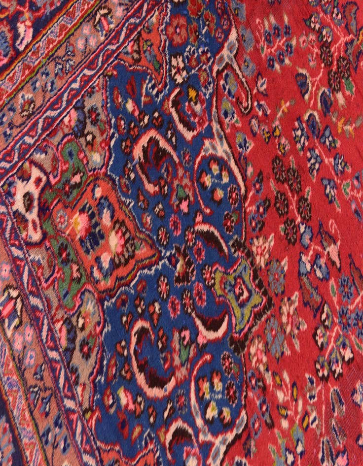 Detail image of  9' 6 x 12' 5  Hand Knotted Mashad Persian Wool Rug
