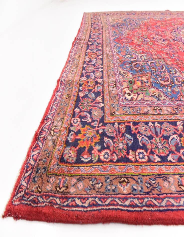 Detail image of  9' 6 x 12' 5  Hand Knotted Mashad Persian Wool Rug