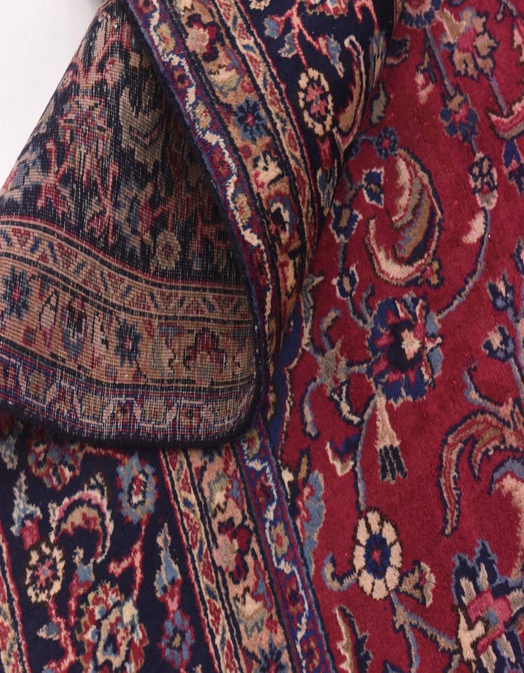 Detail image of  9' 8 x 12' 6  Hand Knotted Mashad Persian Wool Rug