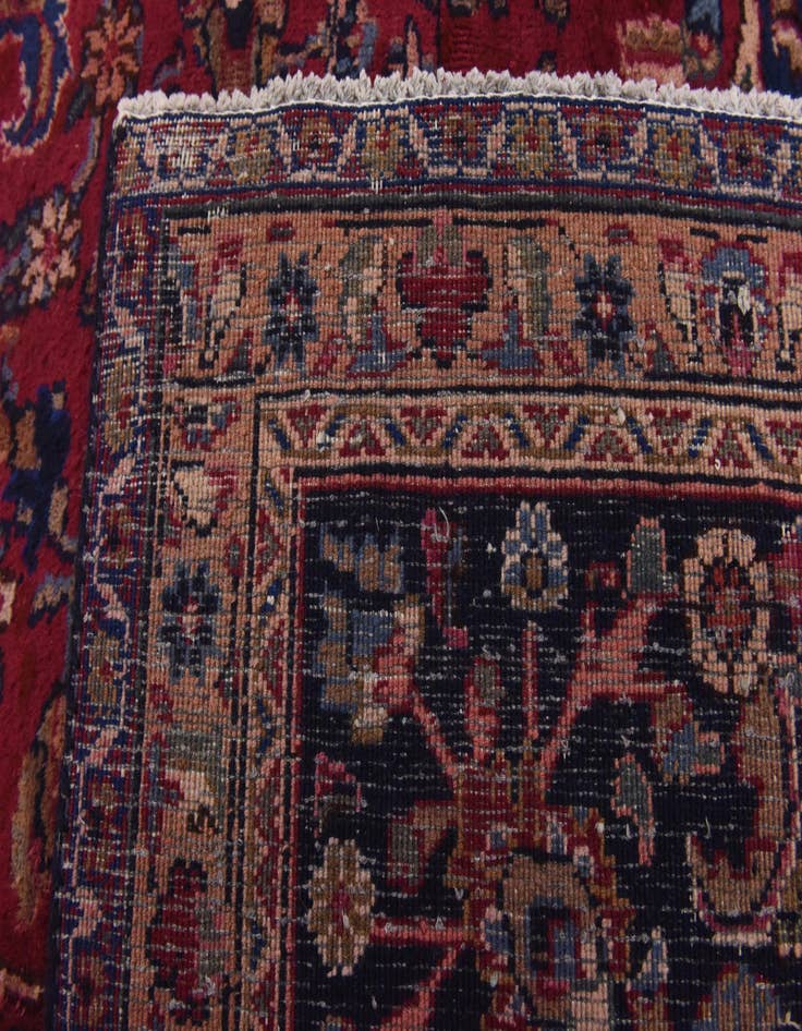 Detail image of  9' 8 x 12' 6  Hand Knotted Mashad Persian Wool Rug