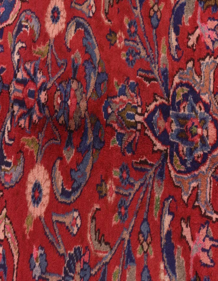 Detail image of  9' 9 x 12' 7  Hand Knotted Mashad Persian Wool Rug