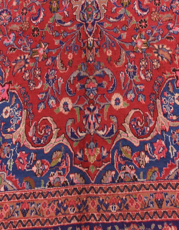 Detail image of  9' 9 x 12' 7  Hand Knotted Mashad Persian Wool Rug