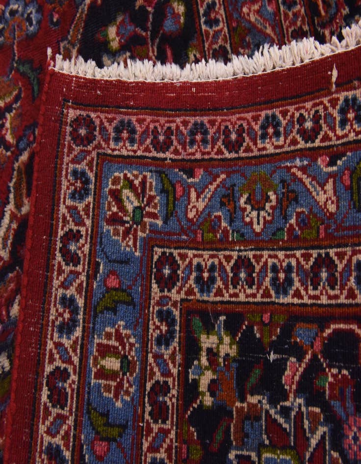 Detail image of  9' 8 x 13'  Hand Knotted Mashad Persian Wool Rug