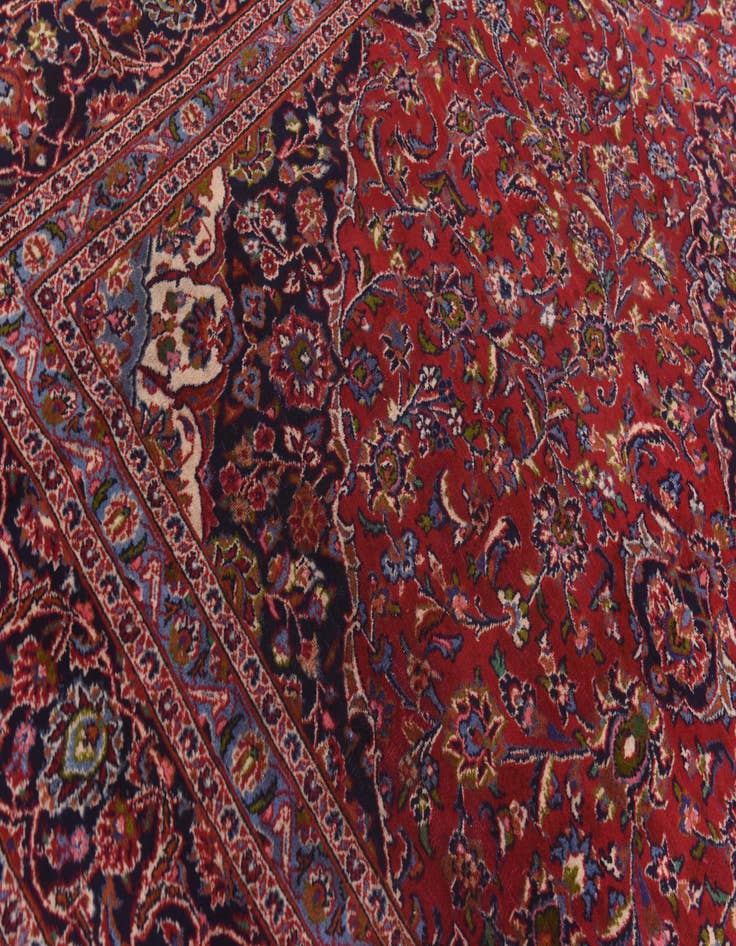 Detail image of  9' 8 x 13'  Hand Knotted Mashad Persian Wool Rug