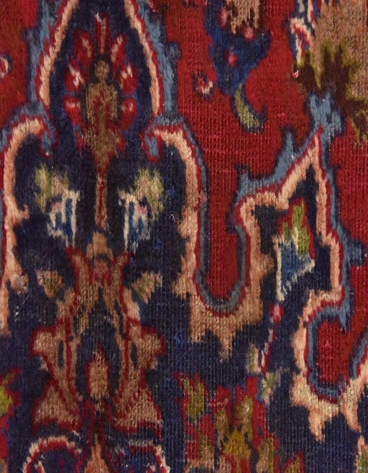 Detail image of  9' 7 x 12' 5  Hand Knotted Mashad Persian Wool Rug