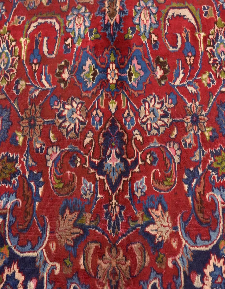 Detail image of  9' 7 x 12' 5  Hand Knotted Mashad Persian Wool Rug