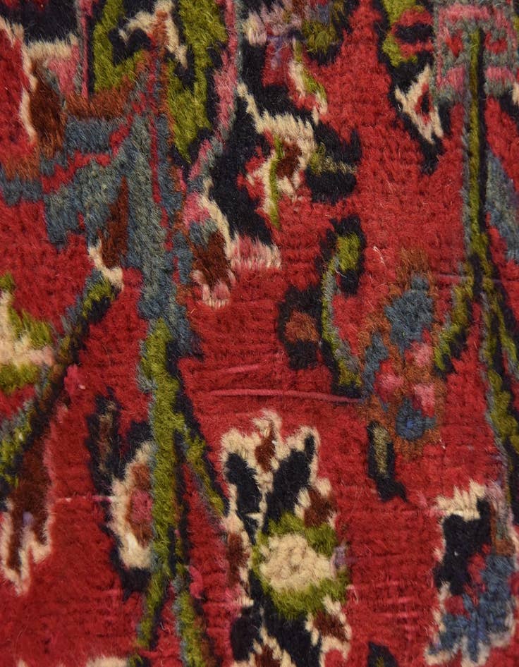 Detail image of  9' 6 x 12' 9  Hand Knotted Mashad Persian Wool Rug