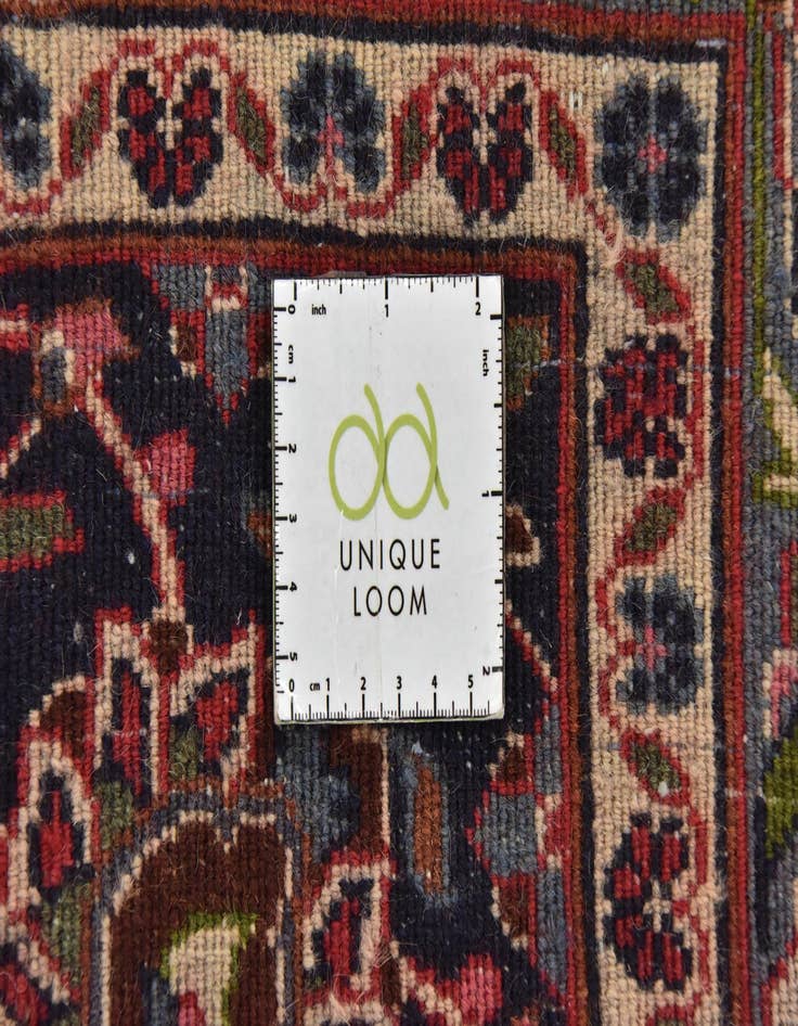 Detail image of  9' 6 x 12' 9  Hand Knotted Mashad Persian Wool Rug