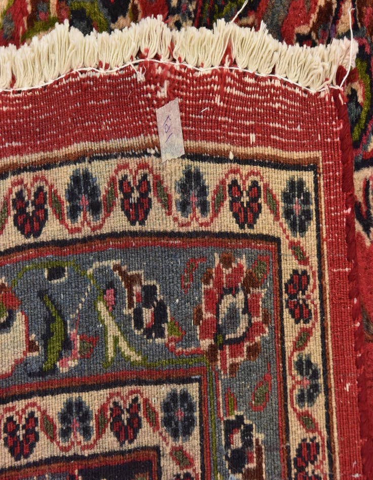 Detail image of  9' 6 x 12' 9  Hand Knotted Mashad Persian Wool Rug