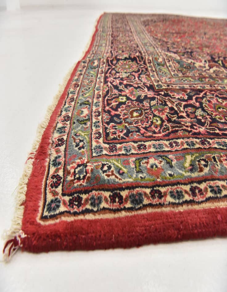 Detail image of  9' 6 x 12' 9  Hand Knotted Mashad Persian Wool Rug