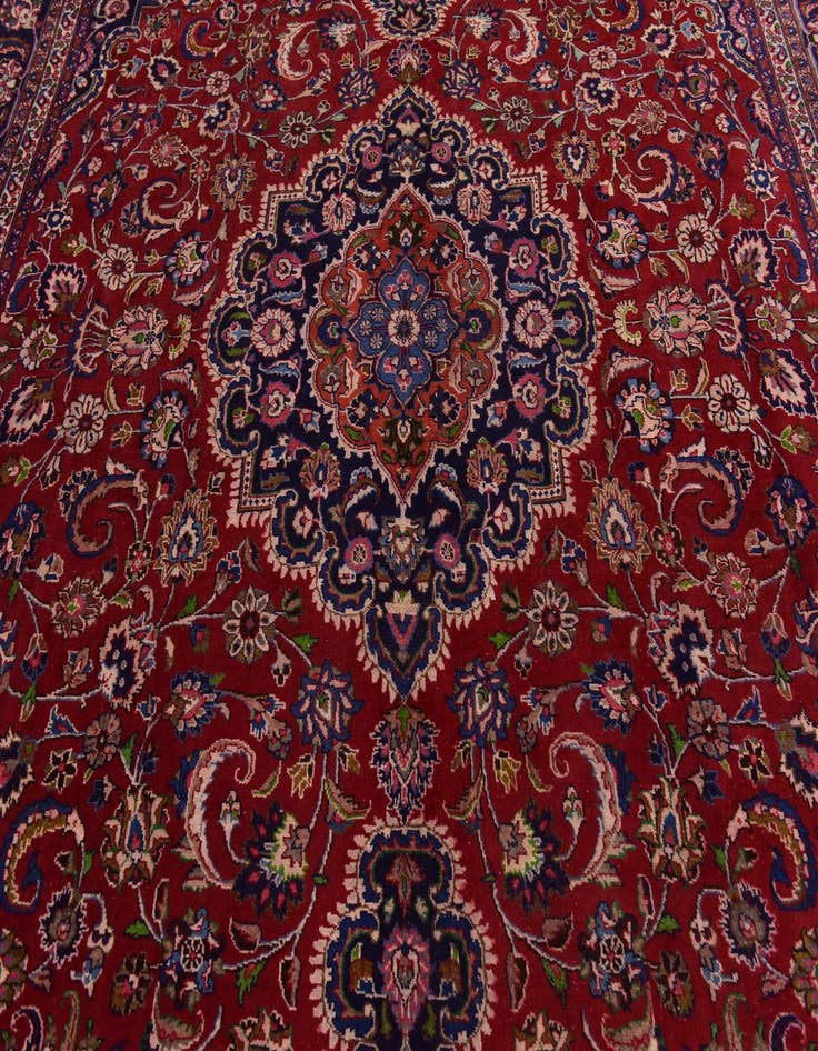 Detail image of  10' 2 x 12' 10  Hand Knotted Mashad Persian Wool Rug