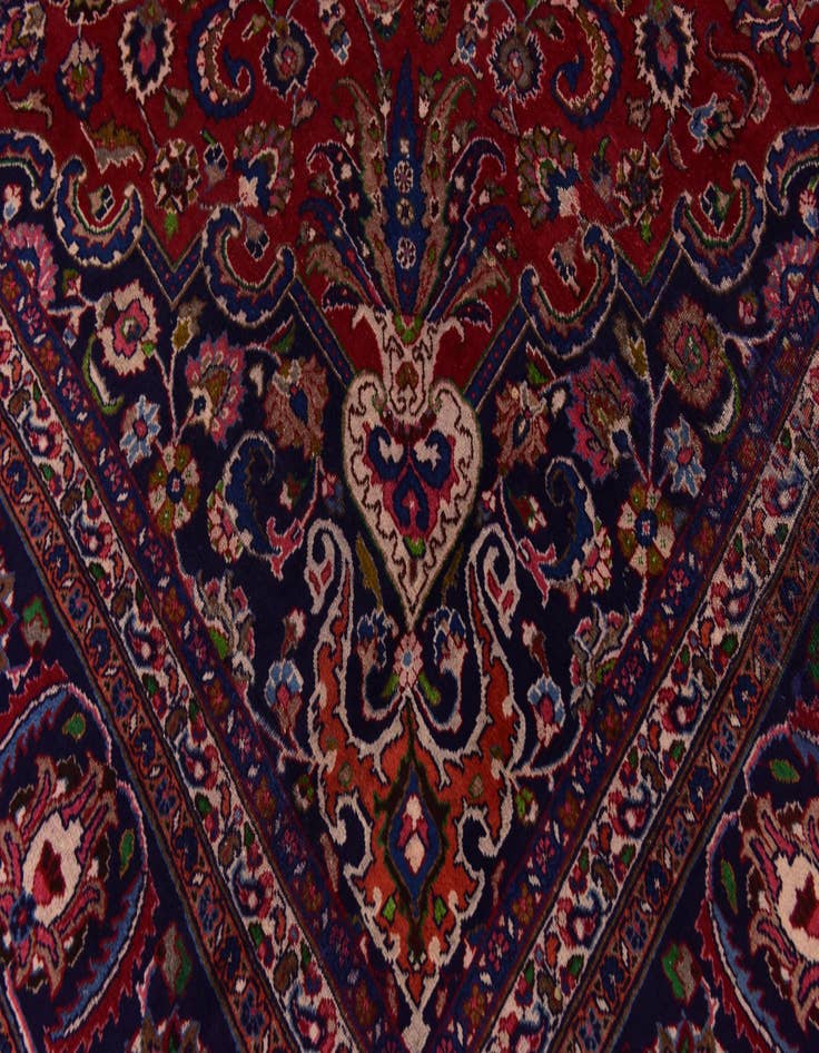 Detail image of  10' 2 x 12' 10  Hand Knotted Mashad Persian Wool Rug