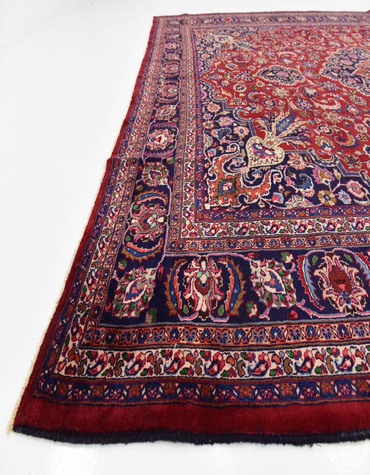 Detail image of  10' 2 x 12' 10  Hand Knotted Mashad Persian Wool Rug