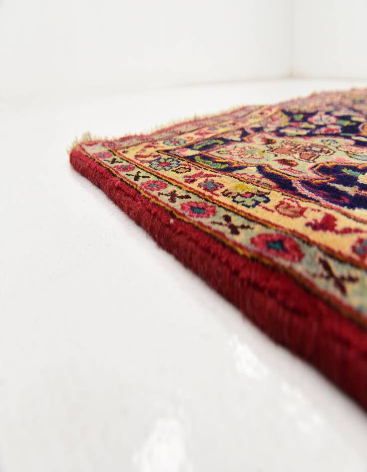 Detail image of  6' 5 x 9' 6  Hand Knotted Mashad Persian Wool Rug