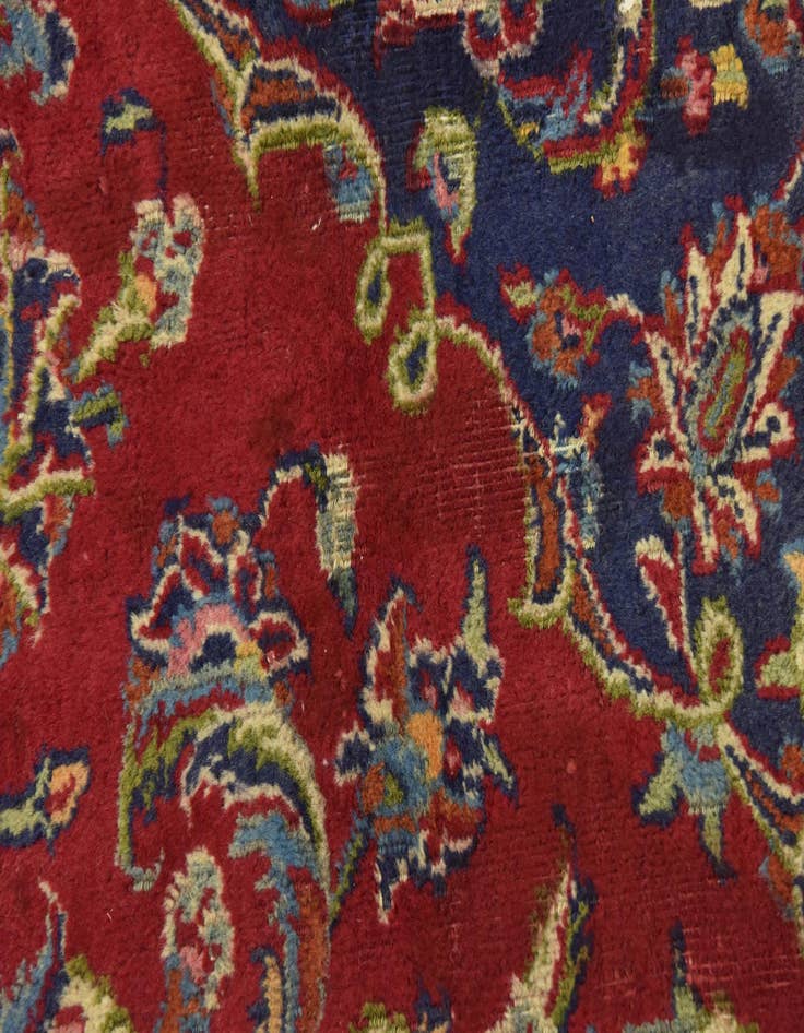 Detail image of  10' x 12' 8  Hand Knotted Mashad Persian Wool Rug