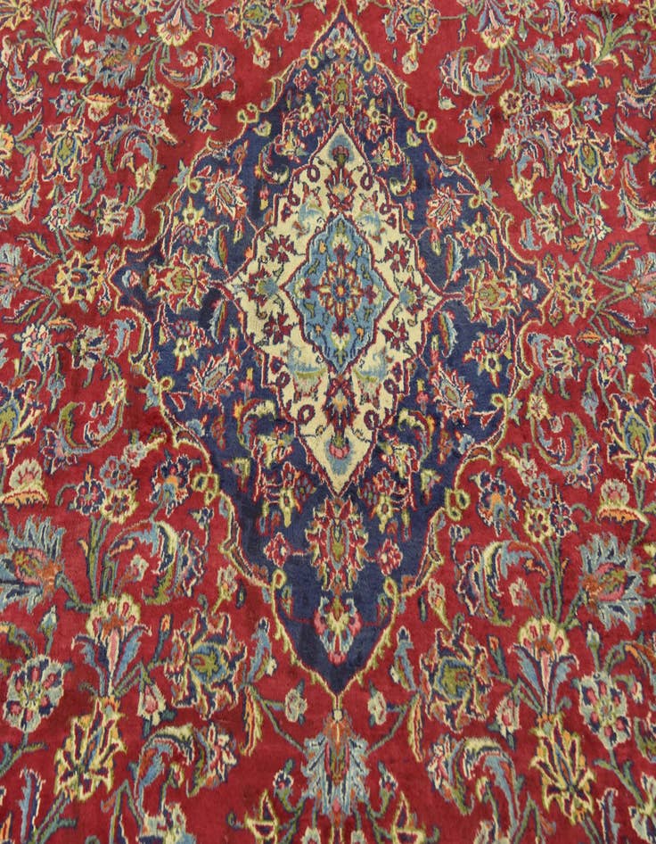 Detail image of  10' x 12' 8  Hand Knotted Mashad Persian Wool Rug