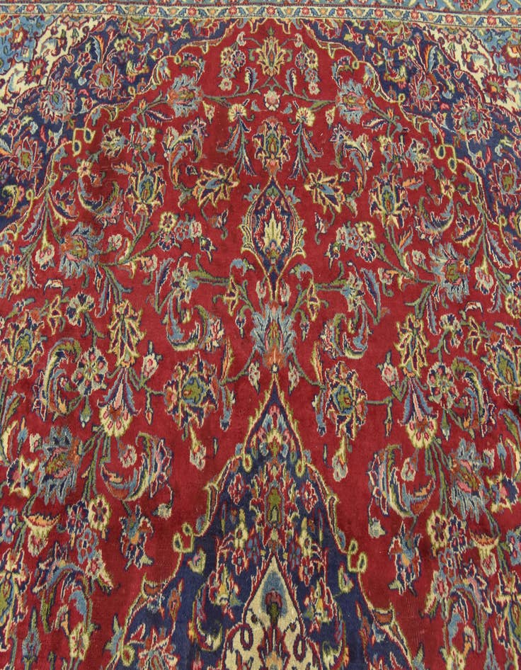 Detail image of  10' x 12' 8  Hand Knotted Mashad Persian Wool Rug