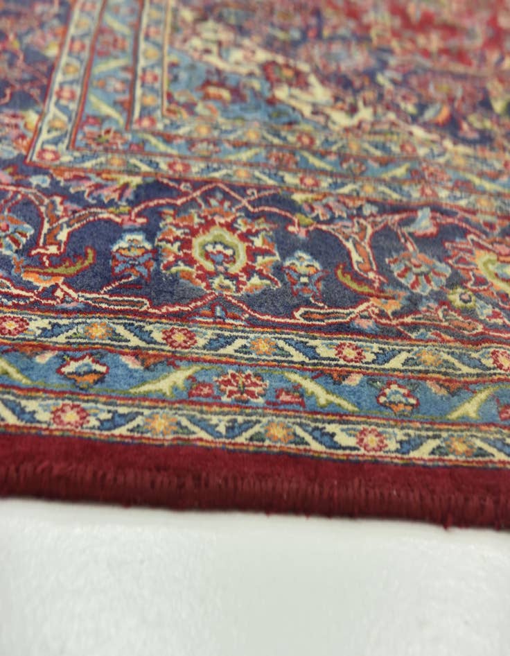 Detail image of  10' x 12' 8  Hand Knotted Mashad Persian Wool Rug