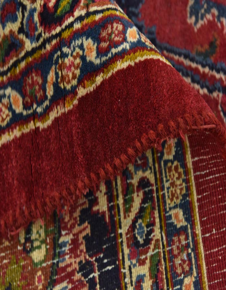 Detail image of  9' 9 x 13' 2  Hand Knotted Mashad Persian Wool Rug