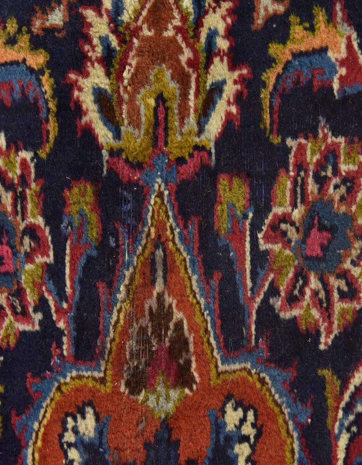Detail image of  9' 9 x 13' 2  Hand Knotted Mashad Persian Wool Rug