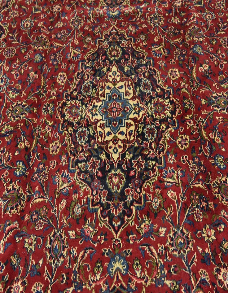 Detail image of  9' 10 x 12' 10  Hand Knotted Mashad Persian Wool Rug
