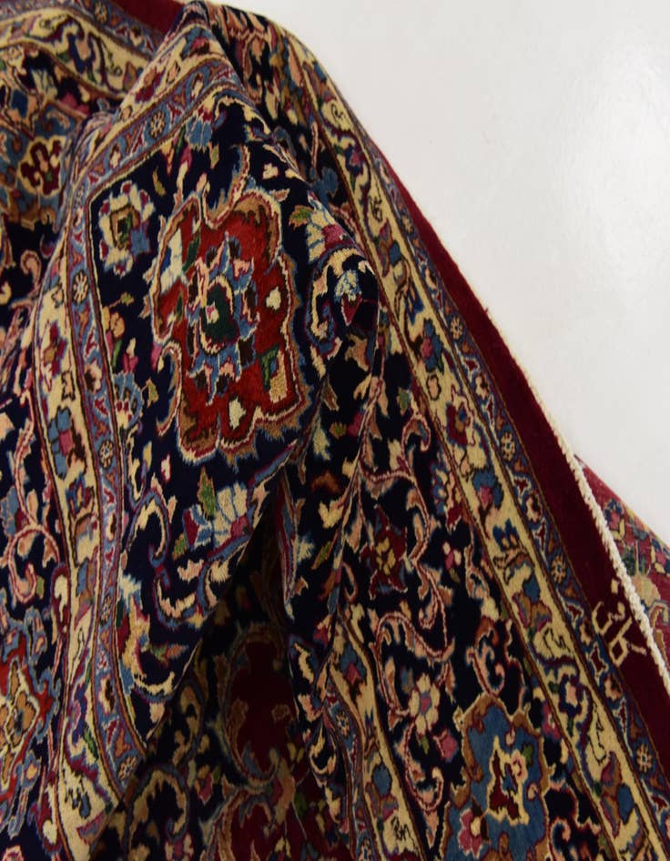 Detail image of  10' x 13'  Hand Knotted Mashad Persian Wool Rug