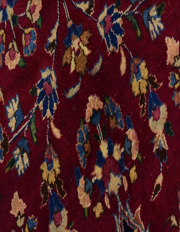 Detail image of  10' x 13'  Hand Knotted Mashad Persian Wool Rug