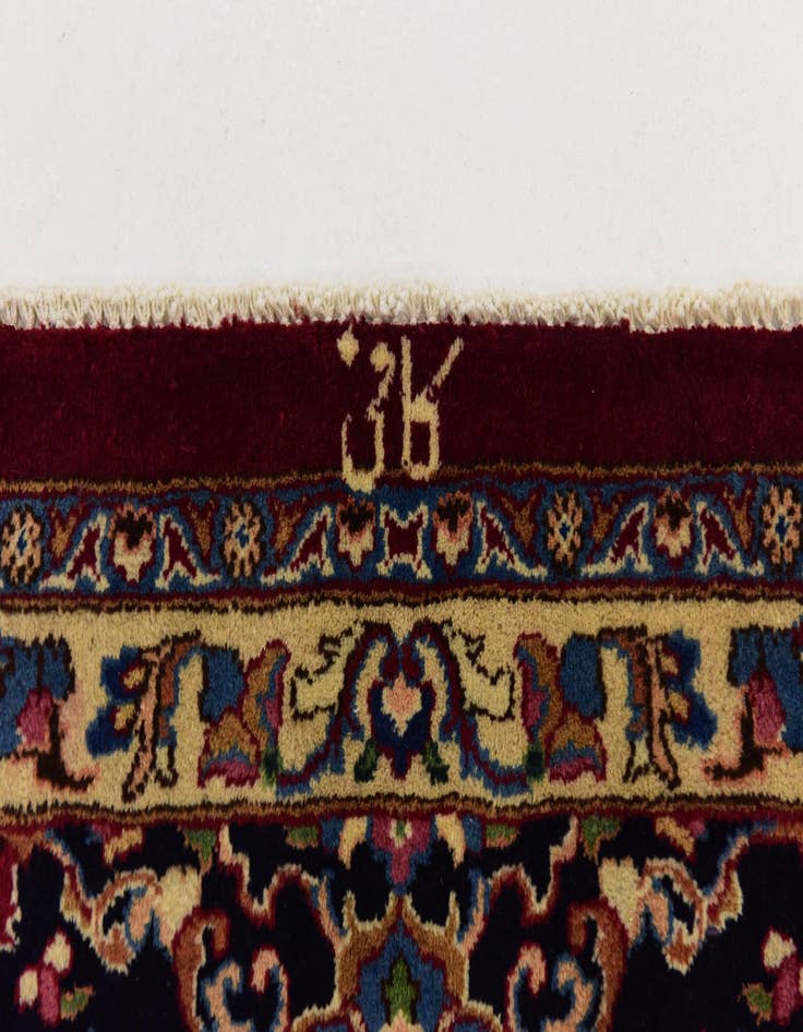 Detail image of  10' x 13'  Hand Knotted Mashad Persian Wool Rug