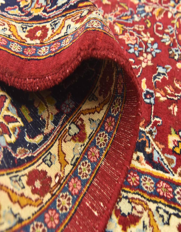 Detail image of  9' 10 x 12' 7  Hand Knotted Mashad Persian Wool Rug