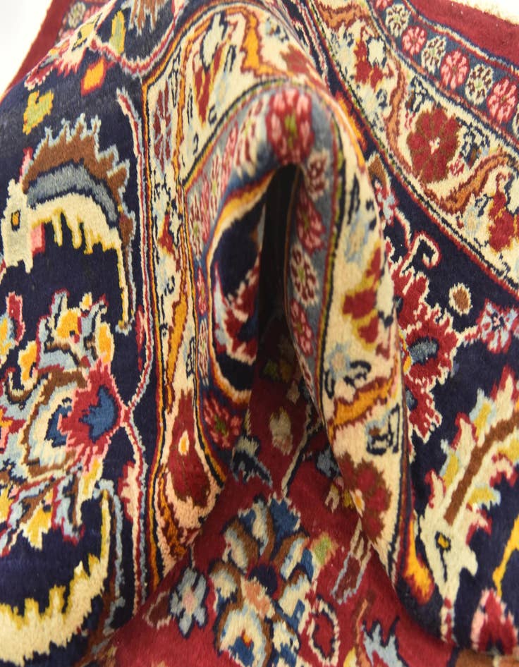 Detail image of  9' 10 x 12' 7  Hand Knotted Mashad Persian Wool Rug