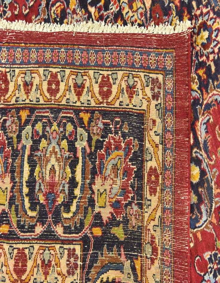 Detail image of  9' 10 x 12' 7  Hand Knotted Mashad Persian Wool Rug