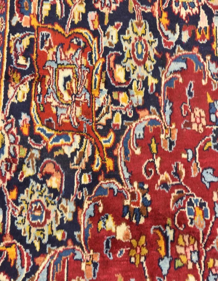 Detail image of  9' 10 x 12' 7  Hand Knotted Mashad Persian Wool Rug