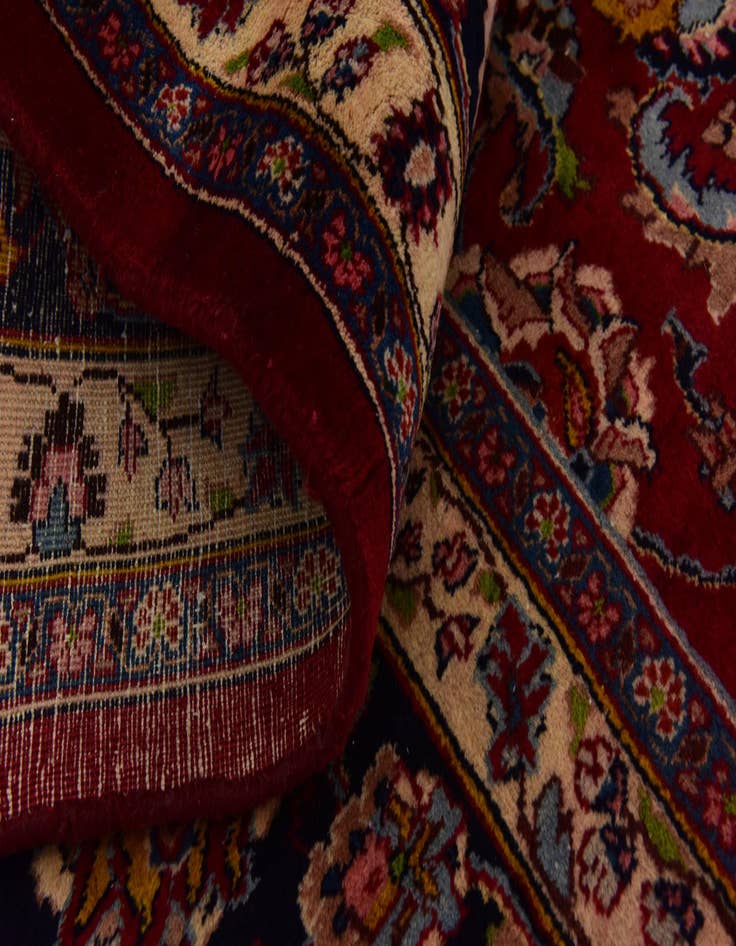Detail image of  9' 8 x 13'  Hand Knotted Mashad Persian Wool Rug