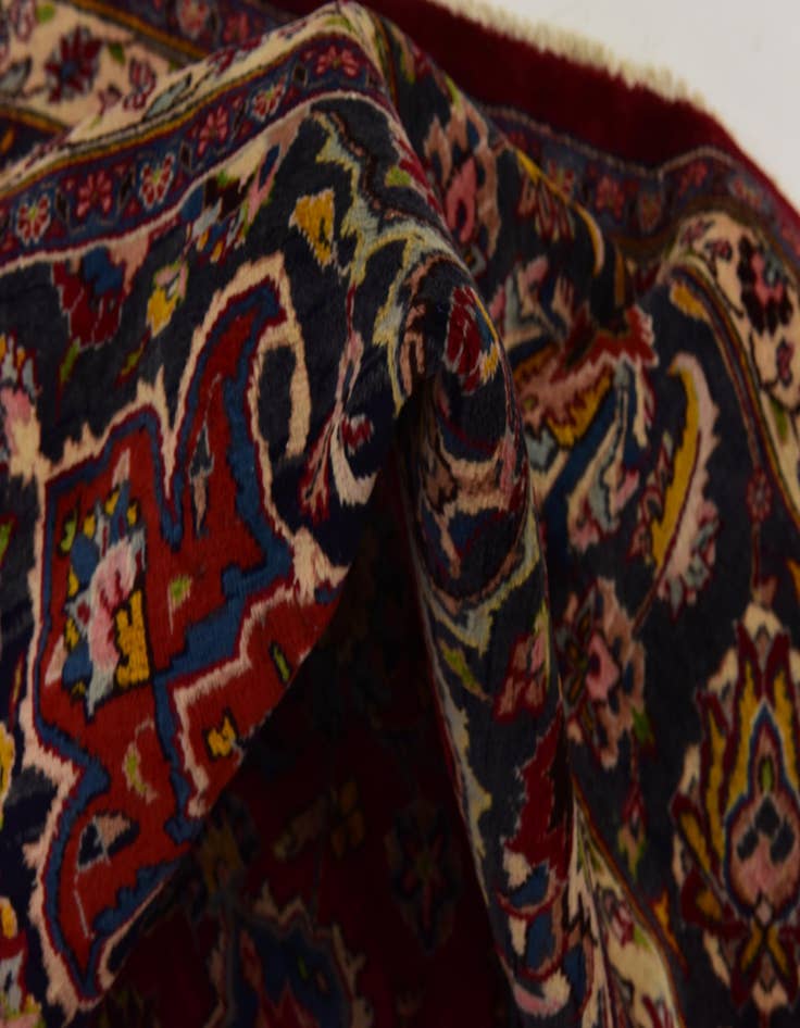 Detail image of  9' 8 x 13'  Hand Knotted Mashad Persian Wool Rug