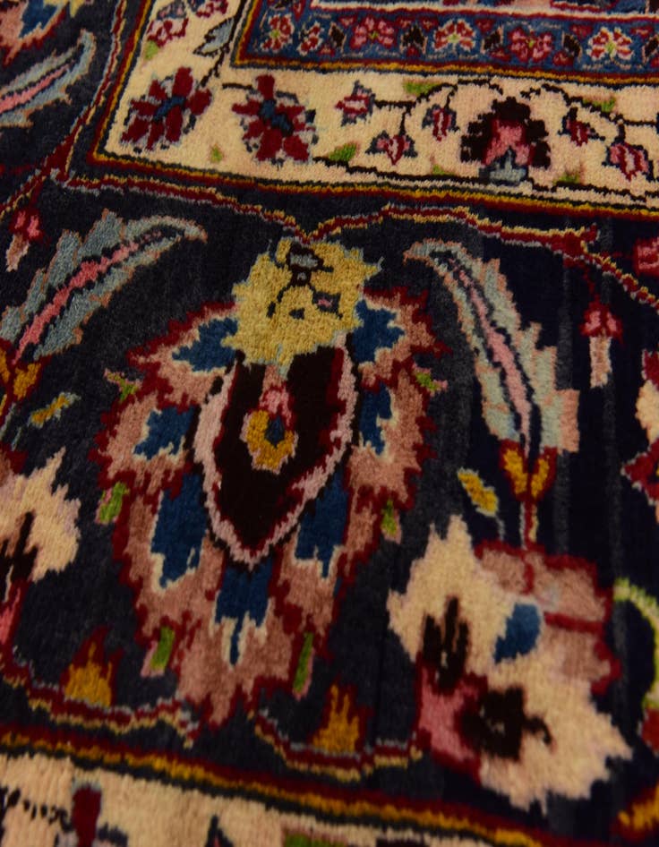 Detail image of  9' 8 x 13'  Hand Knotted Mashad Persian Wool Rug