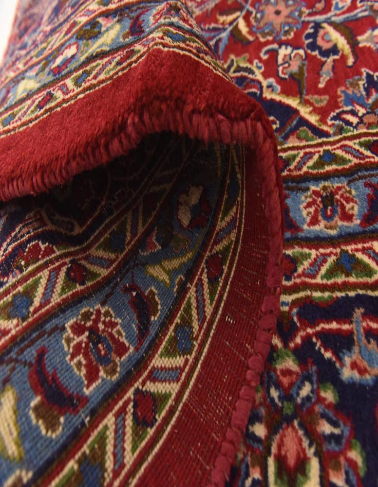Detail image of  9' 7 x 12' 10  Hand Knotted Mashad Persian Wool Rug