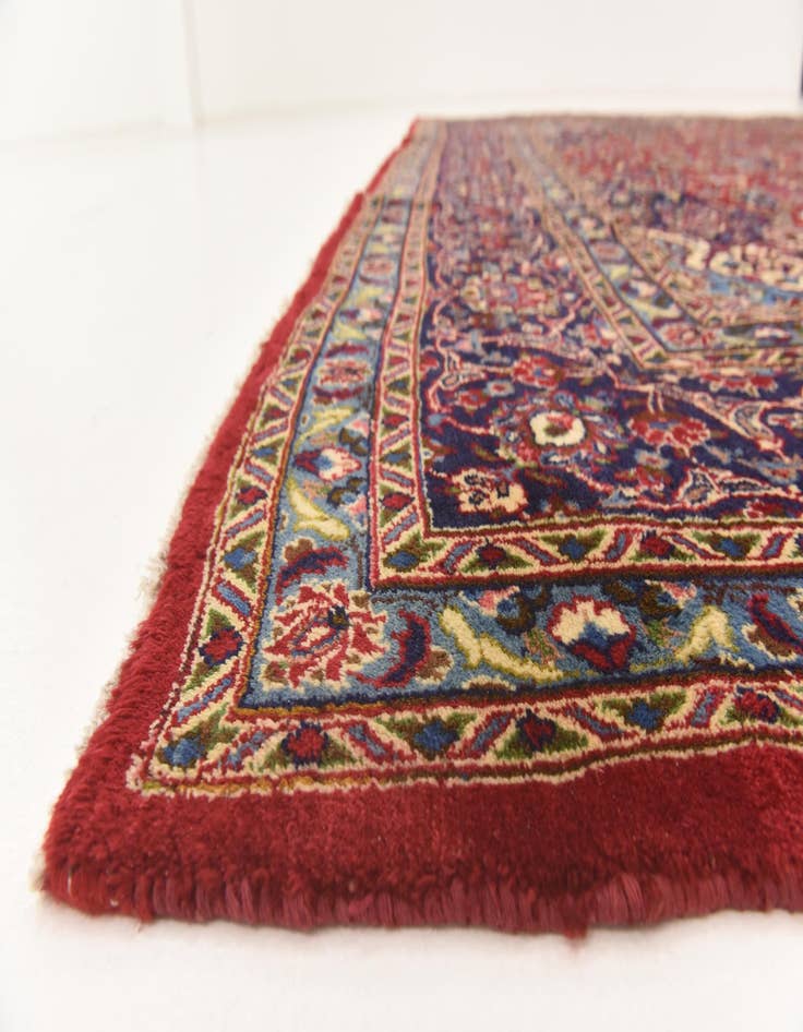 Detail image of  9' 7 x 12' 10  Hand Knotted Mashad Persian Wool Rug