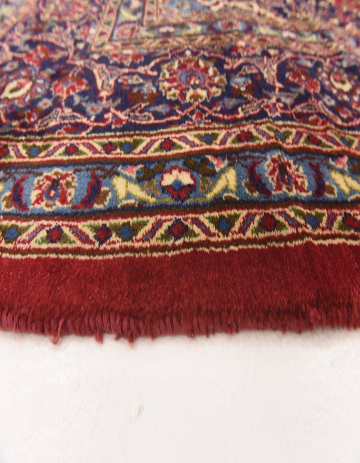 Detail image of  9' 7 x 12' 10  Hand Knotted Mashad Persian Wool Rug