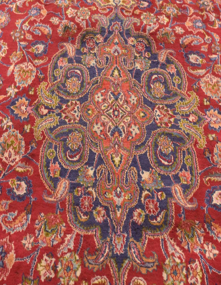 Detail image of 9' 9 x 13' Hand Knotted Mashad Persian Wool Rug