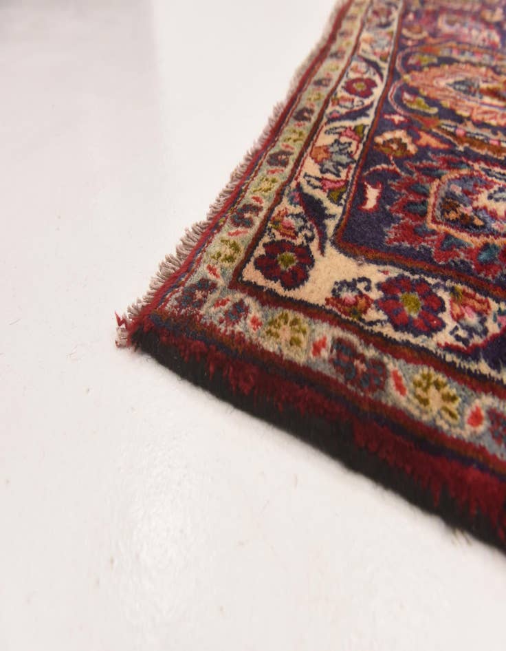 Detail image of 9' 9 x 13' Hand Knotted Mashad Persian Wool Rug